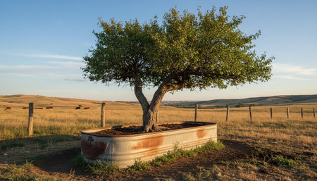 Tree plantation photographyの写真素材