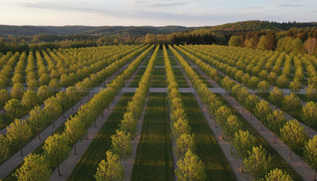 Tree plantation photographyの写真素材