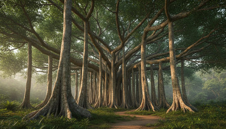 Tree plantation photographyの写真素材