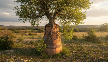 Tree plantation photographyの写真素材