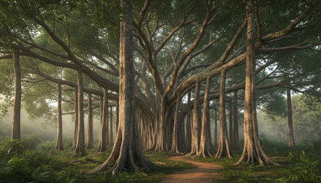 Tree plantation photographyの写真素材