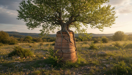Tree plantation photographyの写真素材