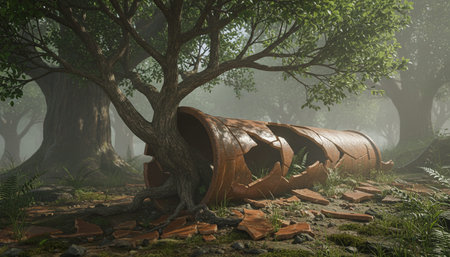 Tree plantation photographyの写真素材