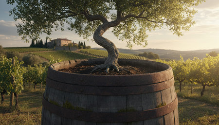 Tree plantation photographyの写真素材