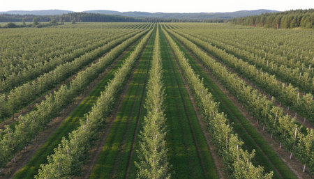 Tree plantation photographyの写真素材