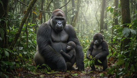 Wildlife Photography with Natural Backgroundの写真素材