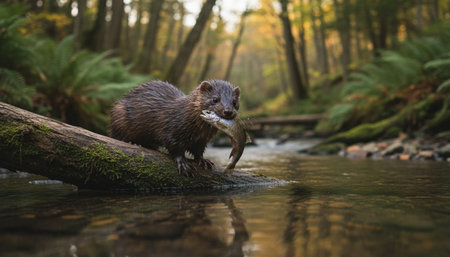 Wildlife Photography with Natural Backgroundの写真素材