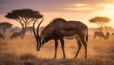 Wildlife Photography with Natural Backgroundの写真素材