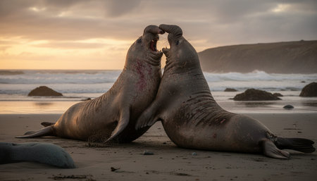 Wildlife Photography with Natural Backgroundの写真素材