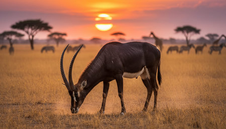 Wildlife Photography with Natural Backgroundの写真素材