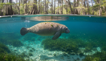 Wildlife Photography with Natural Backgroundの写真素材