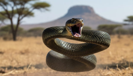 Wildlife Photography with Natural Backgroundの写真素材