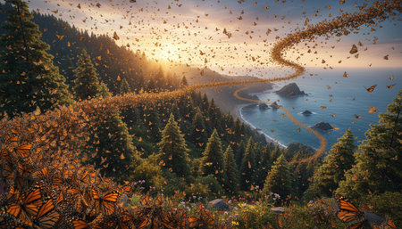 Wildlife Photography with Natural Backgroundの写真素材