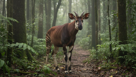 Wildlife Photography with Natural Backgroundの写真素材