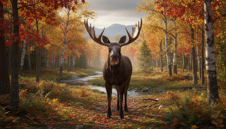 Wildlife Photography with Natural Backgroundの写真素材