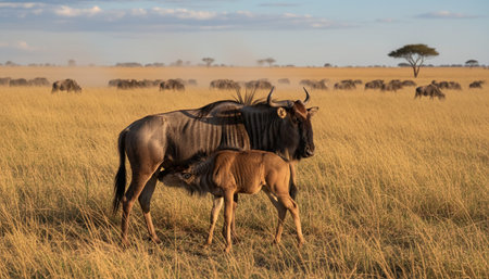 Wildlife Photography with Natural Backgroundの写真素材