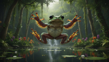 Wildlife Photography with Natural Backgroundの写真素材