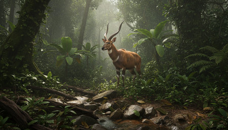 Wildlife Photography with Natural Backgroundの写真素材