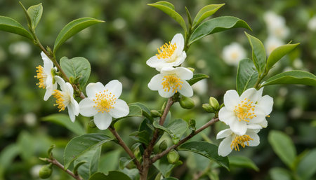 Floral Nature Photography with Natural Backgroundの写真素材