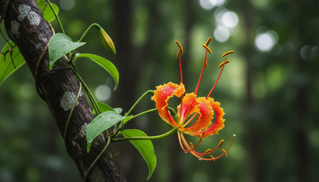 Floral Nature Photography with Natural Backgroundの写真素材