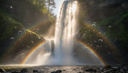 Serene River and Lake Landscape Photographyの写真素材