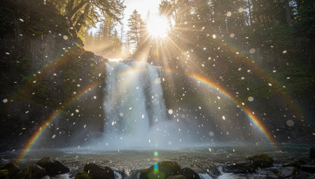 Serene River and Lake Landscape Photographyの写真素材