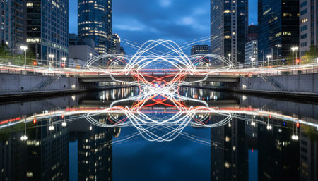 Serene River and Lake Landscape Photographyの写真素材