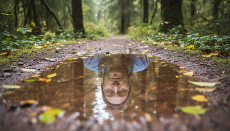 Serene River and Lake Landscape Photographyの写真素材