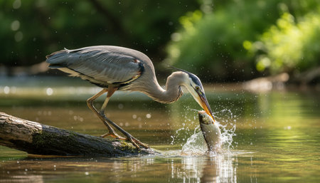 Serene River and Lake Landscape Photographyの写真素材