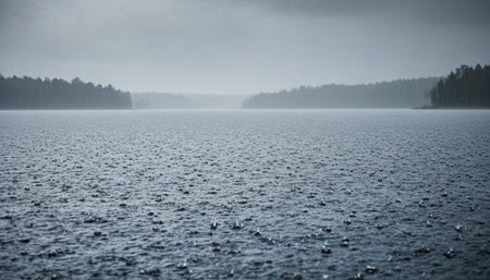 Serene River and Lake Landscape Photographyの写真素材