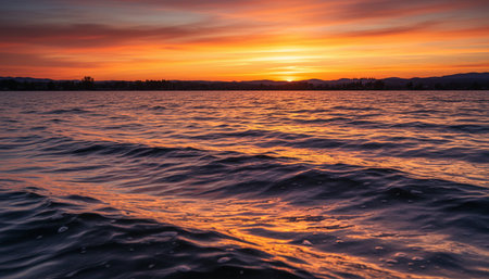 Serene River and Lake Landscape Photographyの写真素材