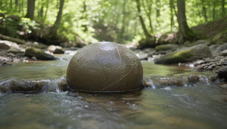 Serene River and Lake Landscape Photographyの写真素材