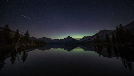 Serene River and Lake Landscape Photographyの写真素材