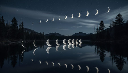 Serene River and Lake Landscape Photographyの写真素材