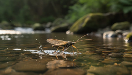 Serene River and Lake Landscape Photographyの写真素材