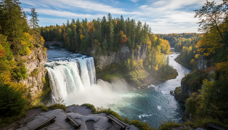 Serene River and Lake Landscape Photographyの写真素材