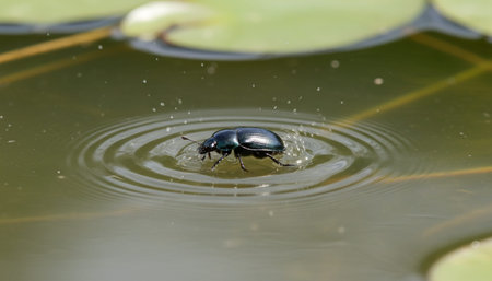 Serene River and Lake Landscape Photographyの写真素材