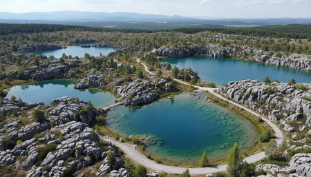 Serene River and Lake Landscape Photographyの写真素材