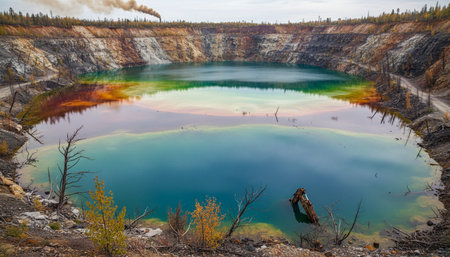 Serene River and Lake Landscape Photographyの写真素材