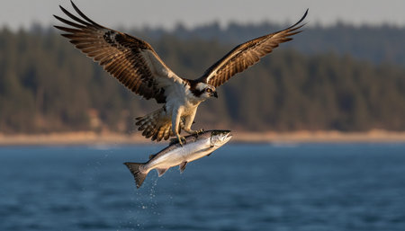 Serene River and Lake Landscape Photographyの写真素材