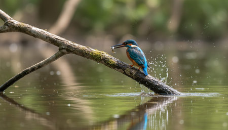 Serene River and Lake Landscape Photographyの写真素材
