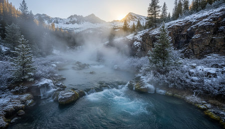 Serene River and Lake Landscape Photographyの写真素材