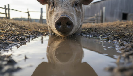 Serene River and Lake Landscape Photographyの写真素材