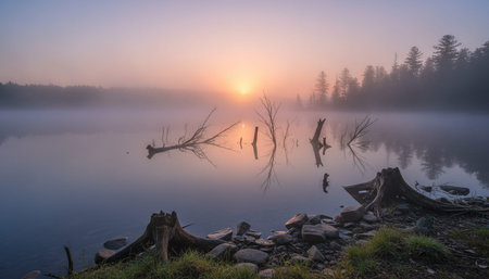 Serene River and Lake Landscape Photography