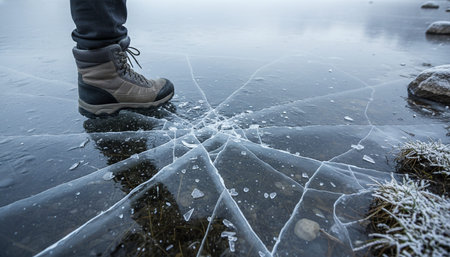 Serene River and Lake Landscape Photographyの写真素材
