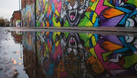 Serene River and Lake Landscape Photographyの写真素材