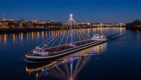 Serene River and Lake Landscape Photographyの写真素材