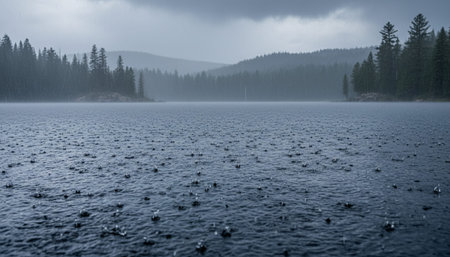 Serene River and Lake Landscape Photographyの写真素材