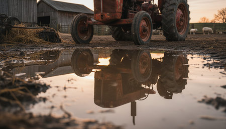 Serene River and Lake Landscape Photographyの写真素材