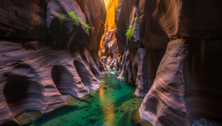 Serene River and Lake Landscape Photographyの写真素材